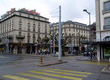 eine große Kreuzung in Genf №49965