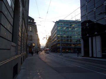 Evening street in Geneva №49973