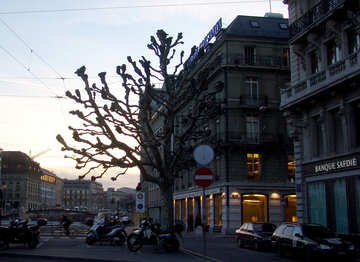 Evening streets of Geneva №49970