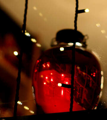 Rote Flasche Lampe №49371