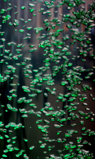 Green falling bubbles №49286