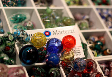 Glass colored handmade beads №49185