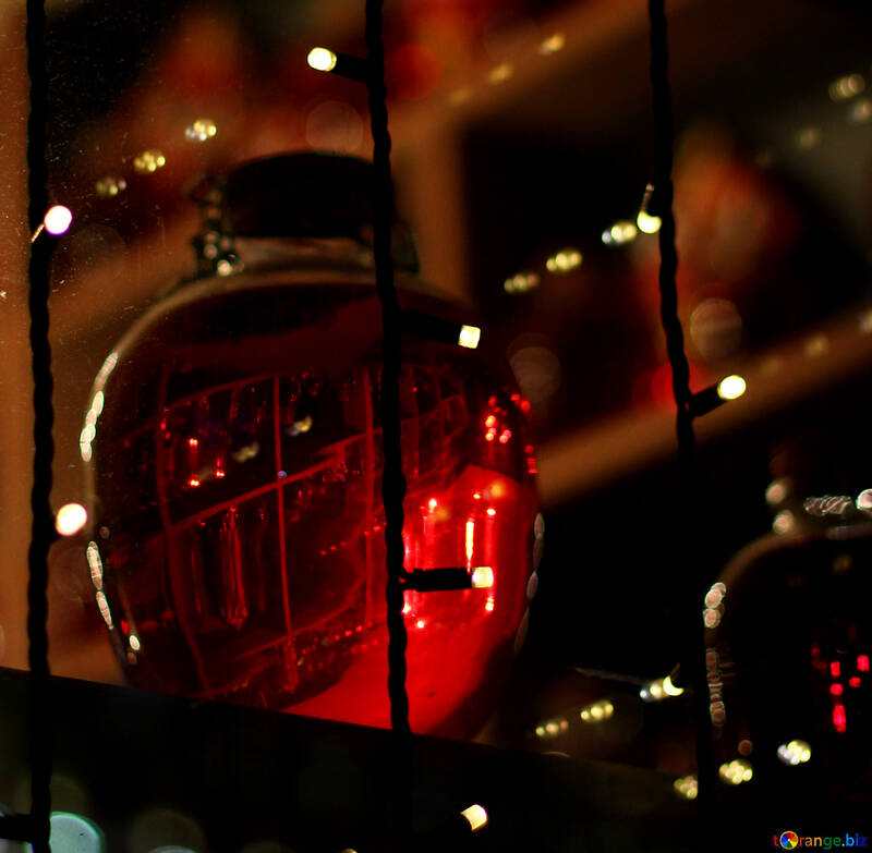 Bottle a red jar in a window №49368