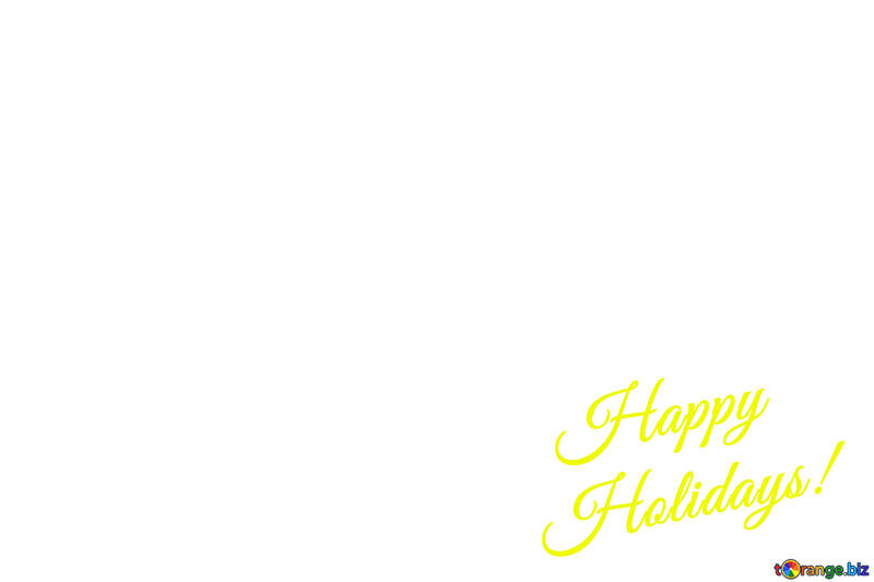 Inscription jaune Happy Holidays №49657