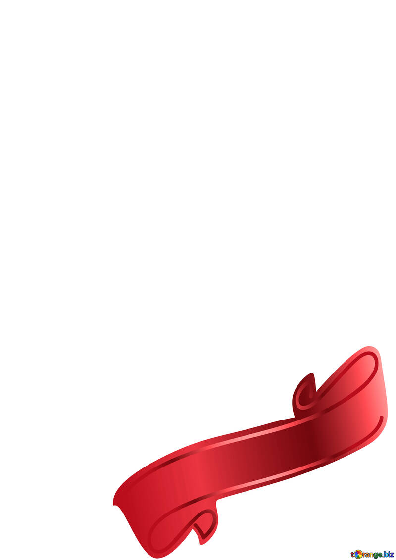 Red ribbon in the corner №49665