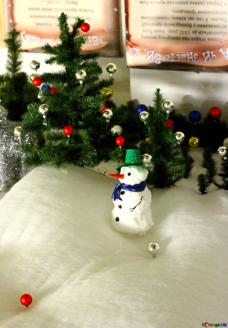 雪だるまのクリスマスの装飾 №49420