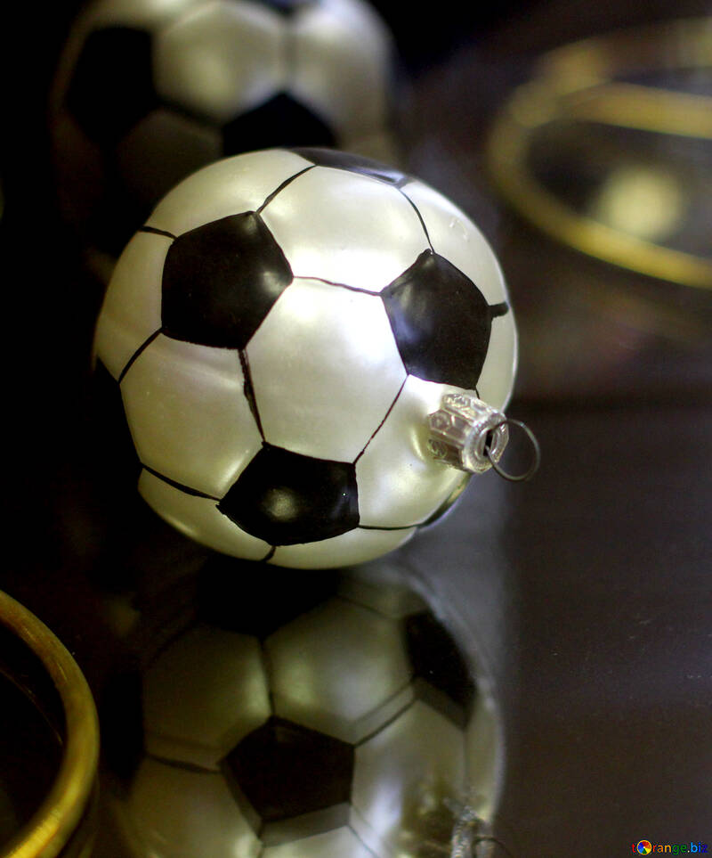 Bola de futebol de decoração de natal №49524
