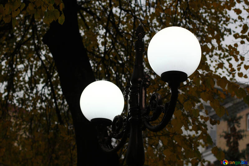 Lampe de rue avec des lumières rondes №49318
