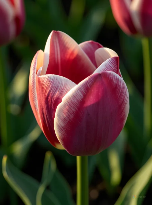 Відреставрована люксова версія Beautiful tulip Pink tulip in gradient color, subtle striations №5249
