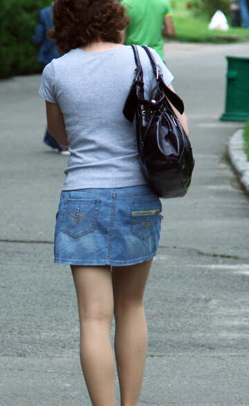 Woman   skirt   handbag.  Type  with  back.