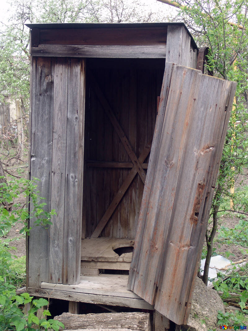 Old rickety toilet. №5416