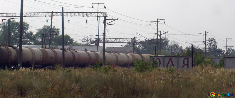 Freight train with oil №5871
