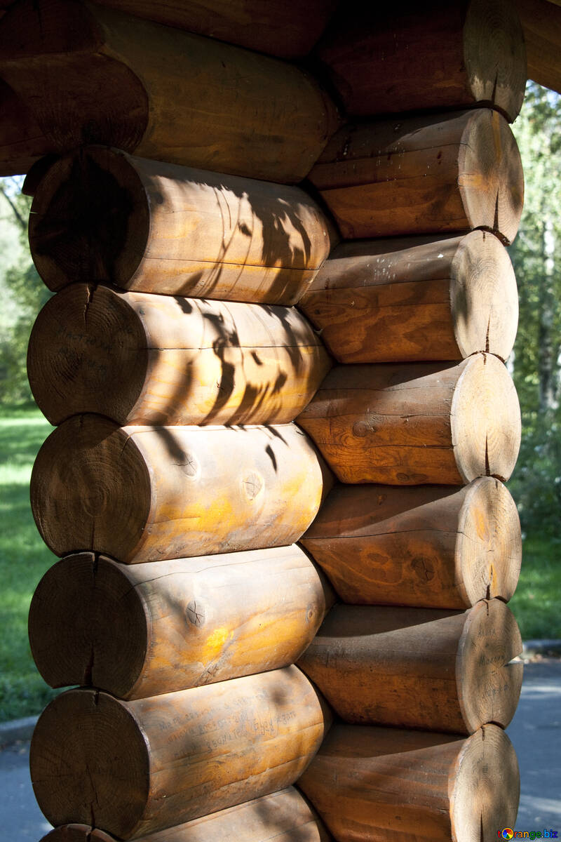 Log cabin  angle   cup. №5643