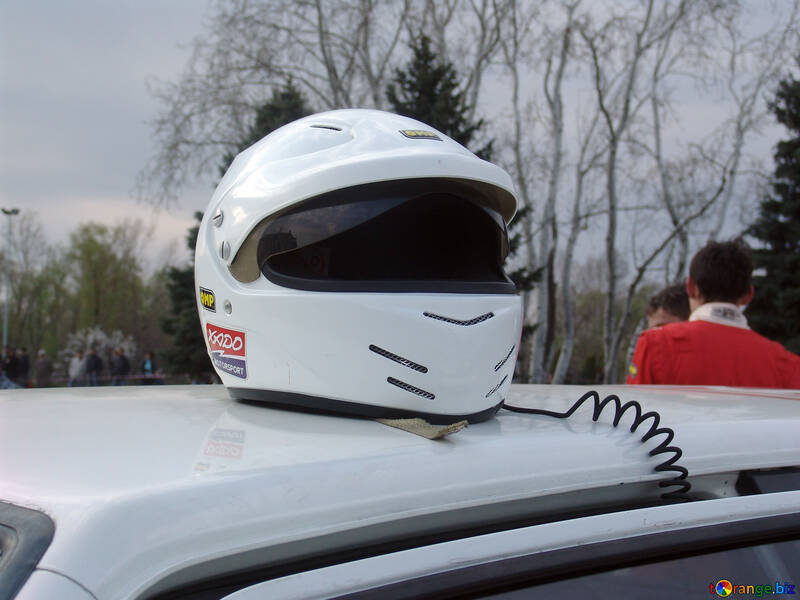 Racing helmet. Rally №5144