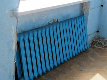 Riscaldamento batteria riscaldamento radiatore blu №50535