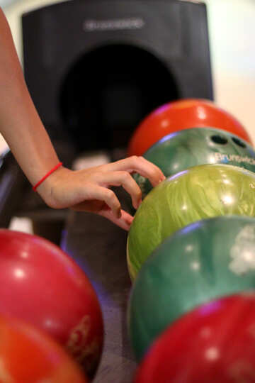Boules de bowling et main №50438