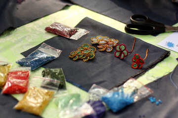 craft flowers beads №50973
