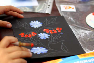 Recorte de flores una tarjeta №50976