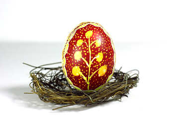Nest disc egg and straw №50259