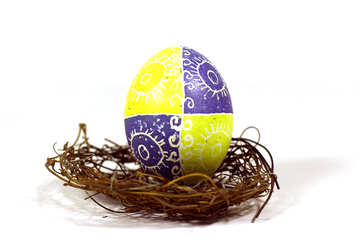 Gemaltes Ei in einem Nest №50253