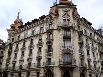 Старовинний фасад в Женеві №50189