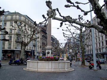 Вуличний фонтан в центрі Женеви №50215