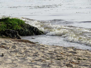 Spiaggia di sabbia onda mare №50757