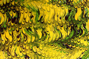 抽象的な黄色と緑の絵画ヘビ肌のテクスチャの背景 №50921