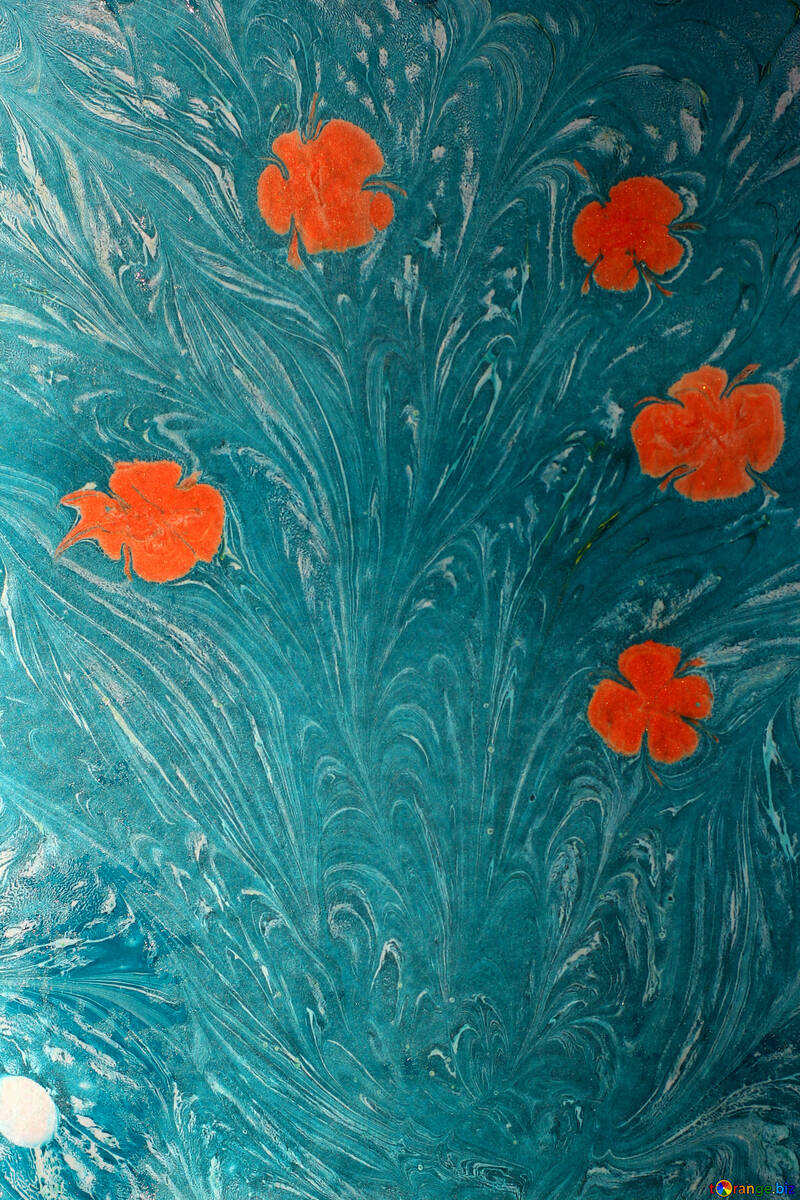 Puntini arancioni su sfondo blu №50943