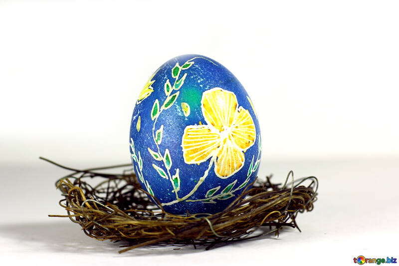 nest and earth globe easter painted egg №50269