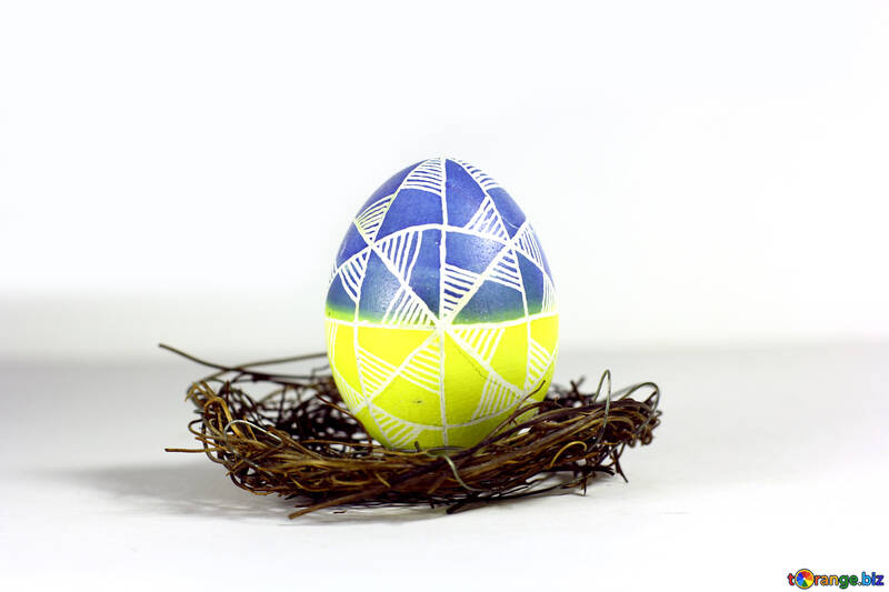 Easter egg yellow white grey №50263