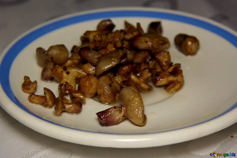 mushrooms food plate №50634