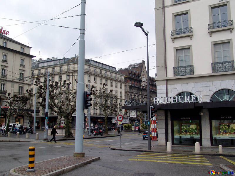 Pedestrian crossing in Geneva №50141