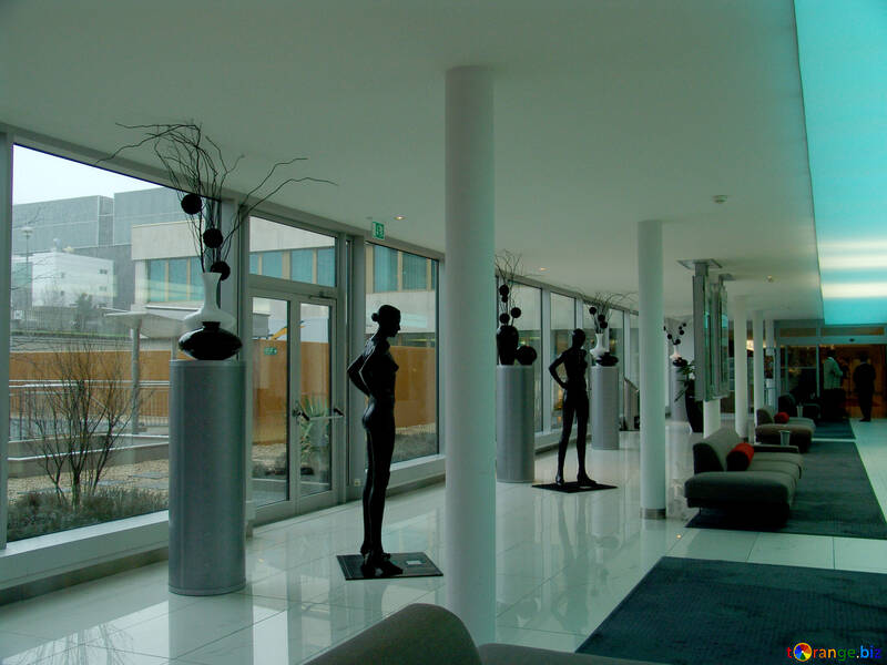 Sculptures in the lobby of the hotel №50174