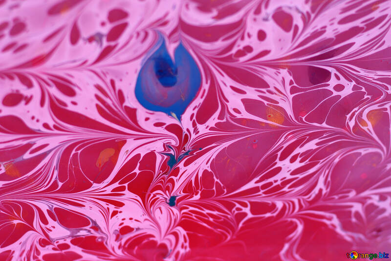 Textura de tinta azul flor rosa de produção №50865