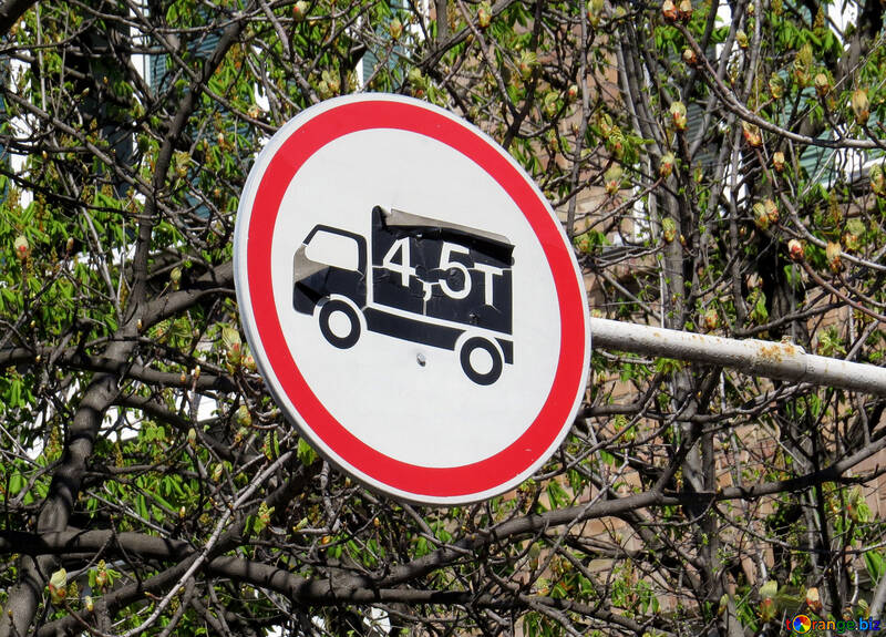  tablero de la señal de tráfico de camiones №50354