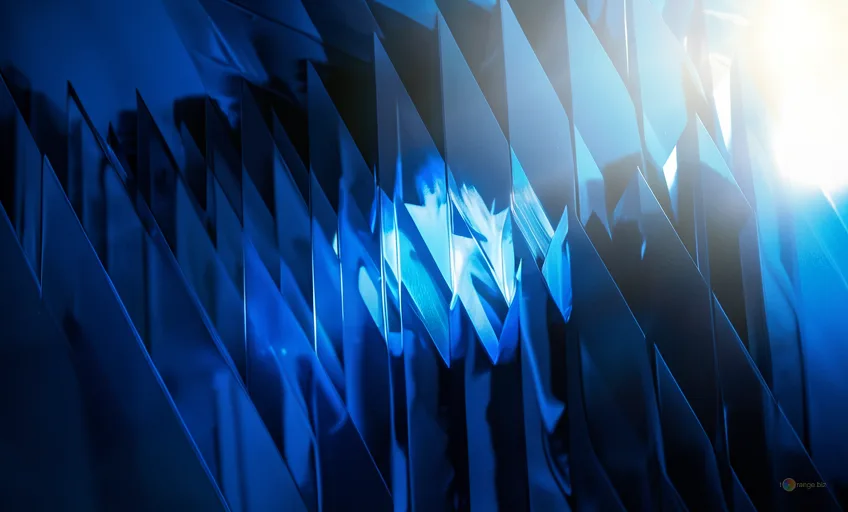 Відреставрована люксова версія Blue futuristic shape. Computer generated abstract background. Pattern №51524