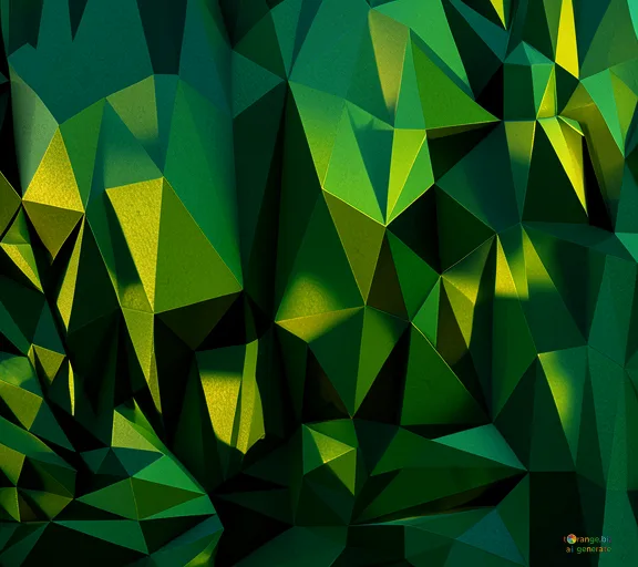 Відреставрована люксова версія Polygon background with triangles Green Green polygon tessellation pattern №51582