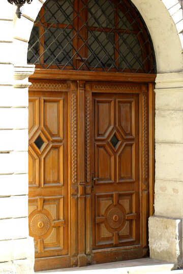 Puerta de madera de arco №51647