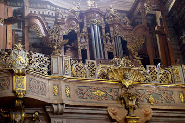 Elegante, sacada, órgãos, arte, igreja №51875