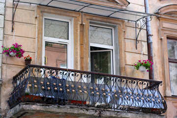 Balkon mit Blumen №51735