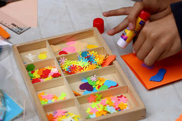 Glue crafts card making materials box. №51003