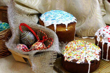 Cupcakes di Pasqua e ornamenti appesi №51237
