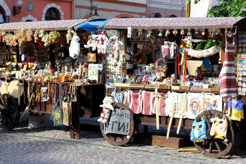 Mini shops outside selling stuff market №51903