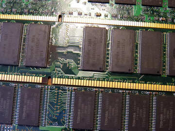 Memory ram chips printed circuit №51593