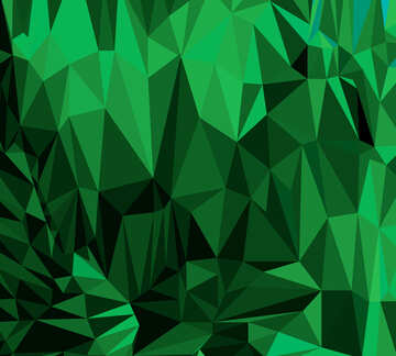 Polygon background with triangles Green №51582