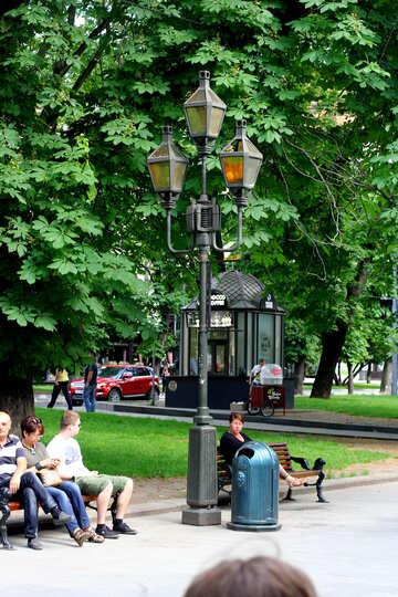 Lichtpfosten Laternenpfahl Park №51825
