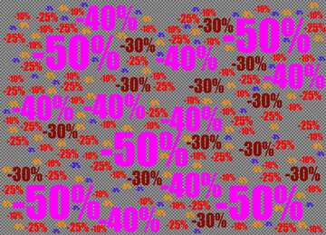 Clearance Sale Poster with percent discount. №51547