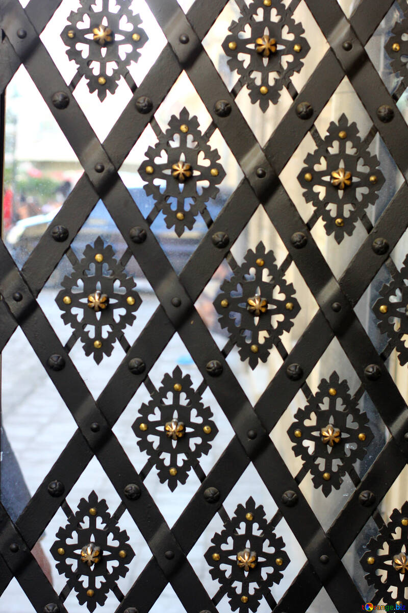 metall fence decorative mosaic window №51649