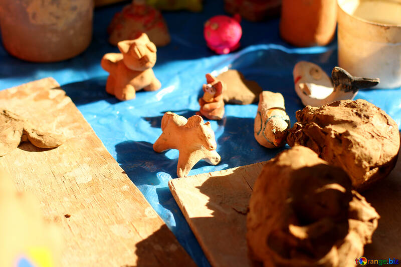 small dog and  cat Clay sand animals №51008